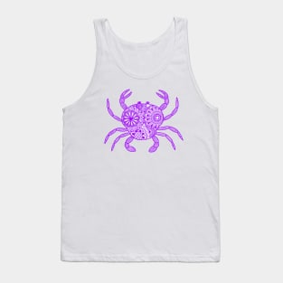 Mandala Crab (purple and white) Tank Top